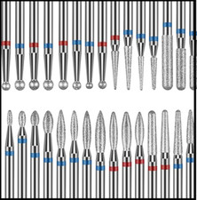30Pcs Diamond Nail Drill Bits Set Rolokit 3/32 Inch Cuticle Bit for Nail Drill
