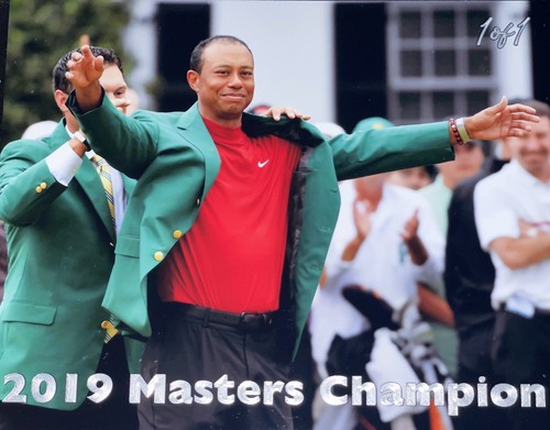 Tiger Woods Signed 8x10 Custom Cut Photo JSA LOA 2019 Masters Champion Golf - Picture 2 of 3