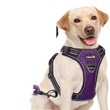 TOBEDRI NO PULL DOG HARNESS ADJUSTABLE REFLECTIVE OXFORD EASY CONTROL MEDIUM