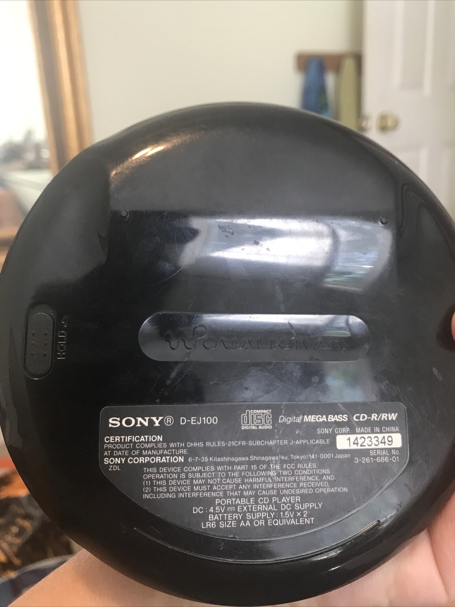 Sony CD Walkman D-EJ100 Portable CD Player Used for Parts