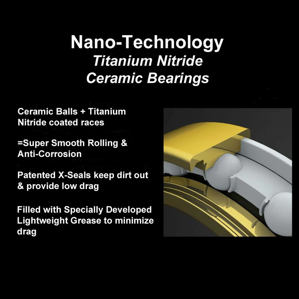 OMNI Racer Ti Ceramic Derailleur Pulleys 11 Speed Dura Ace Ultegra XT XTR SILVER - Image 3 of 4