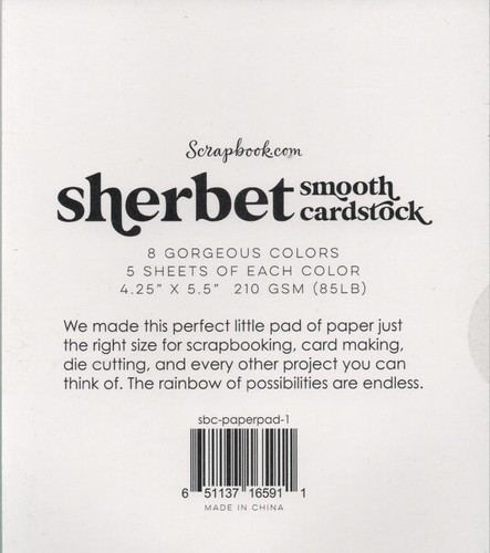 Scrapbook.com smooth cardstock packs 6.5 x 5.25in 40 sheets/8 colors - Picture 6 of 14