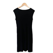 Ann Taylor Cowl Neck Sleeveless Tulip Hem Dress Size XS Black