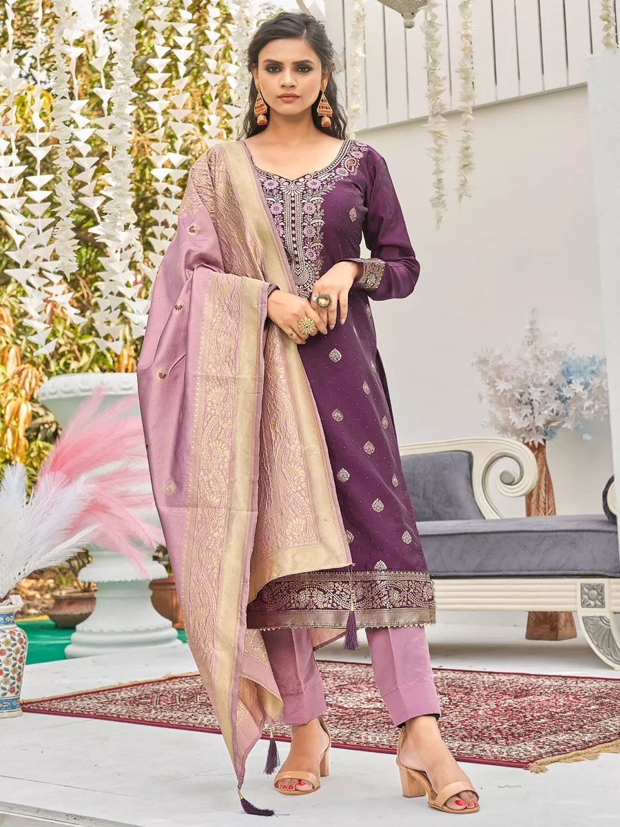 Party Wear Dress Material at Rs 1850 | Women Suit Material in Surat | ID:  10540542497