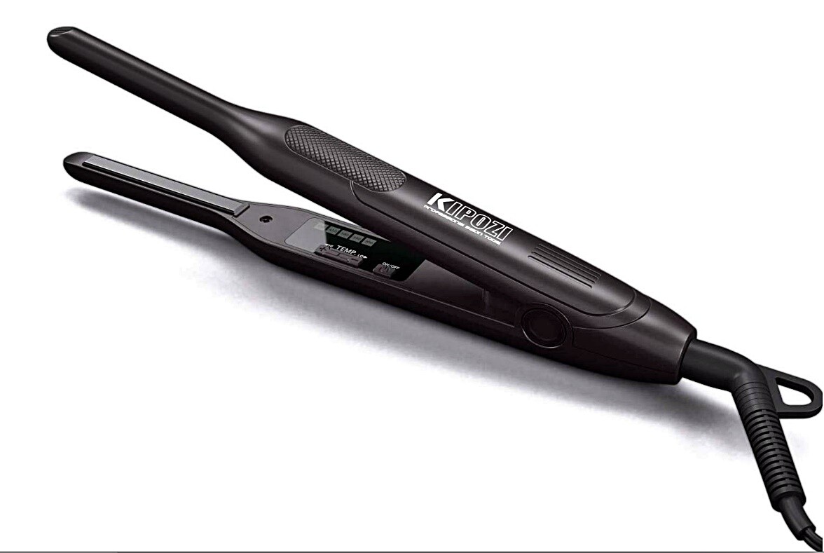 KIPOZI Mini Travel Plancha de Pelo Para Cabello Corto Barba Pequeña Nuevo