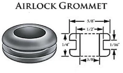 50 Grommets 1/2"x3/8" for Airlock on Homebrew Wine Beer Making Kit Fermenter Lid