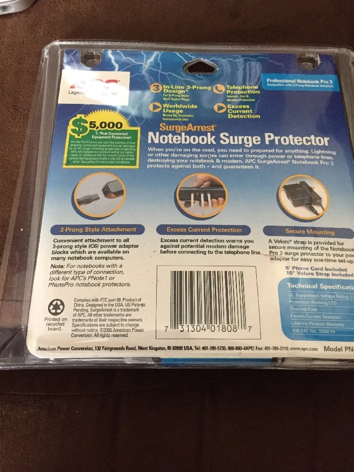 APC NOTEBOOK Surge Arrest Notebook Pro Surge Protector - Image 2 of 2