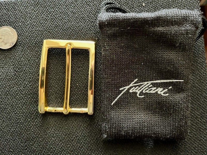 Tulliani Gold Tone Belt Buckle - NEW in Pouch