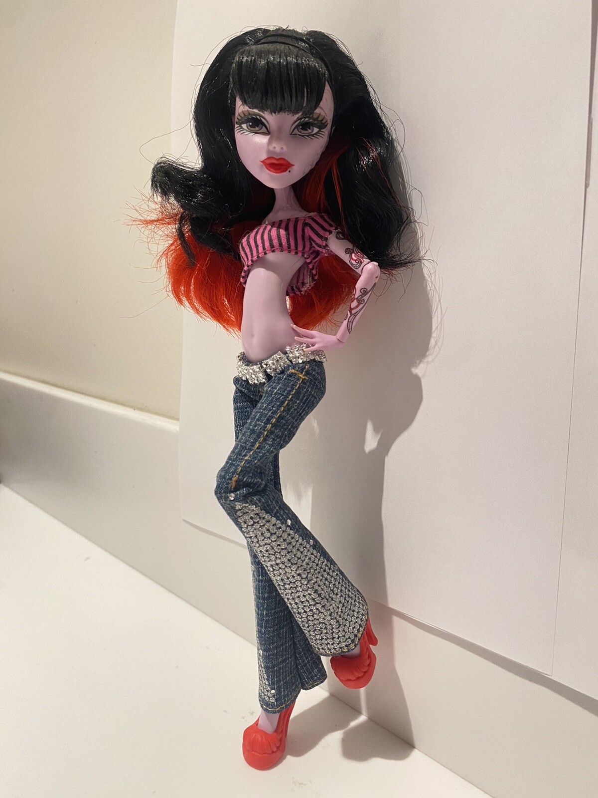 Monster High Operetta Restyle Doll Frights, Camera, Action Black Hair