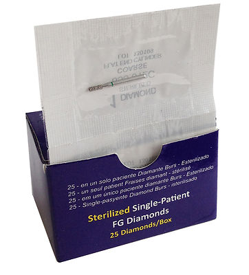 Single-Patient Diamond-Sterilized-837KR/014F-Fine (25pk)$5 Combine Ship