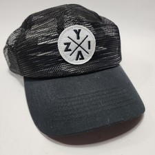 ZYIA Active Patch Mesh Hat Ball Cap Adjustable Snapback Black Clean Unworn
