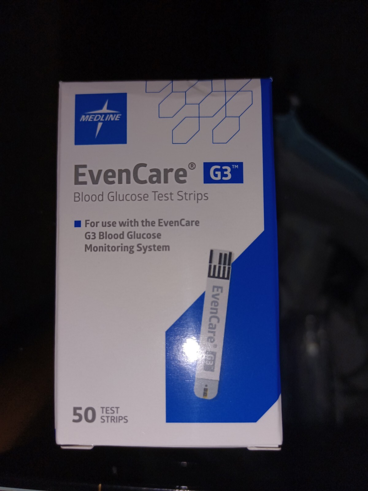 Evencare G3 Medline Blood Glucose Test Strips NIB Expires 01 /11/25 50