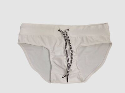 $49 Inc International Concepts Men White Drawstring Swim Briefs Swimwear  Size M