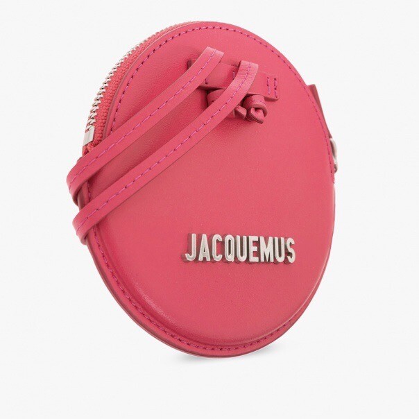 【JACQUEMUS】 Le Pichou Round Coin Wallet-PINK NWT Jacquemus Jacquemus Le Pitchou Round Coin Purse Dark
