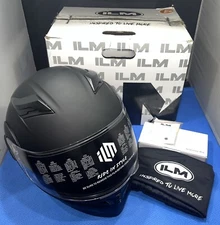 ILM Bluetooth Motorcycle Helmet Flip up Modular Dual Visor Intercom DOT   aj