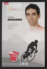 1995 Daniel Navarro Radsport 2013 Cofidis Pro Cycling Team Autogrammkarte