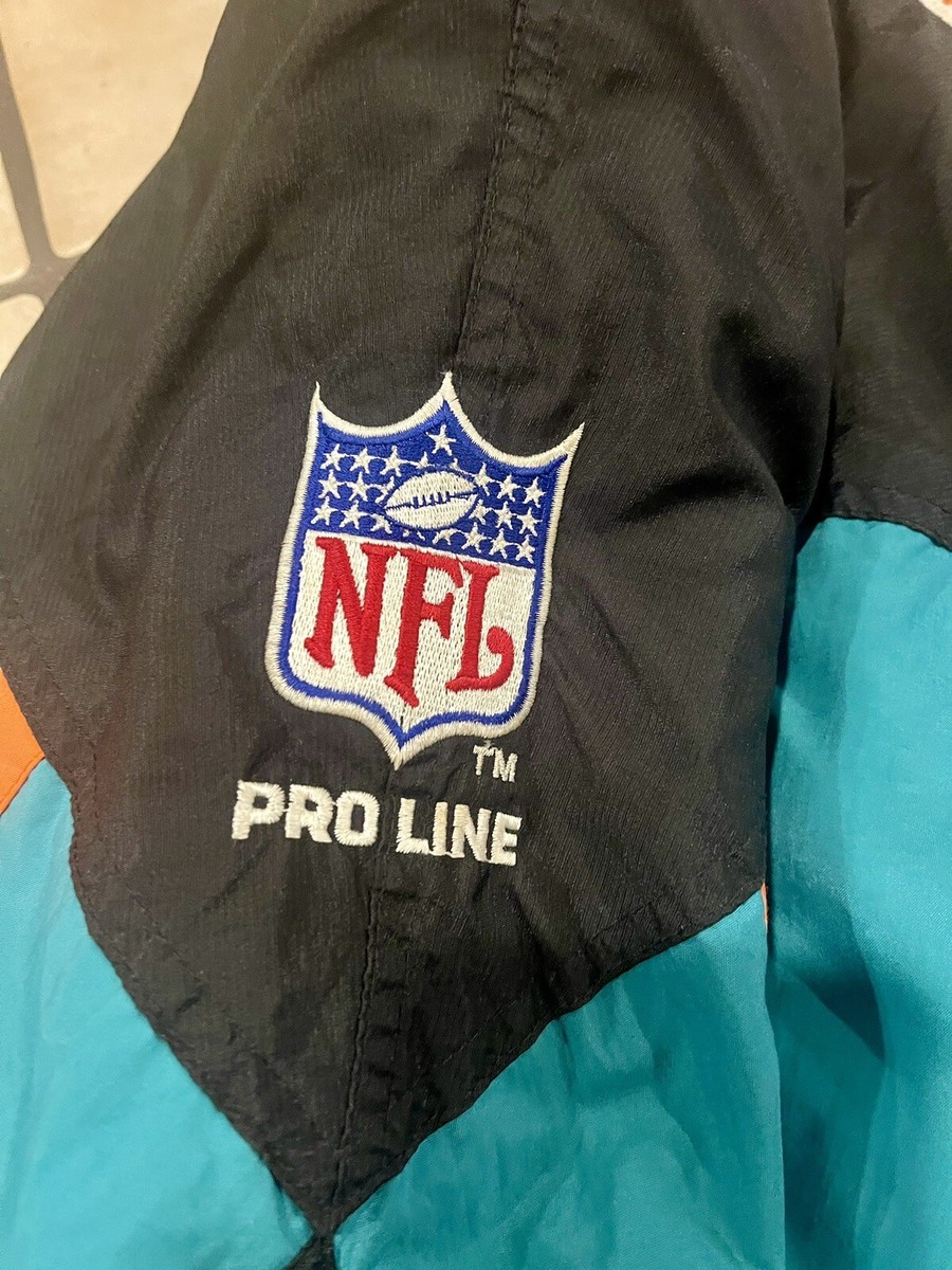 Vintage NFL 90s Miami Dolphins Jacket Pro Line Puffy Pullover by