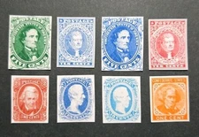 US Stamps SC# CSA1-14 1861-64 CSA Confederate States Issue Replica Set