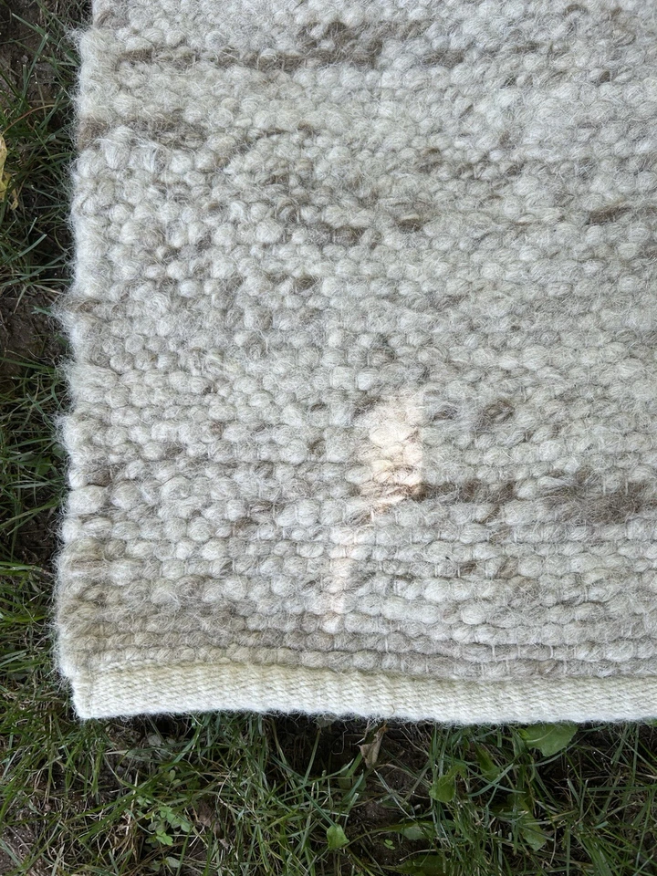 NUEVO CON ETIQUETAS Alfombra Suéter West Elm Tapis 2.5 X 7 Pies Corredor Tostado Marrón Crema Foto 3 de 4