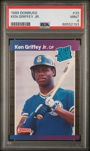 Ken Griffey Jr. 1989 Donruss #33 RC Rookie PSA 9 MINT CENTERED Mariners HOF