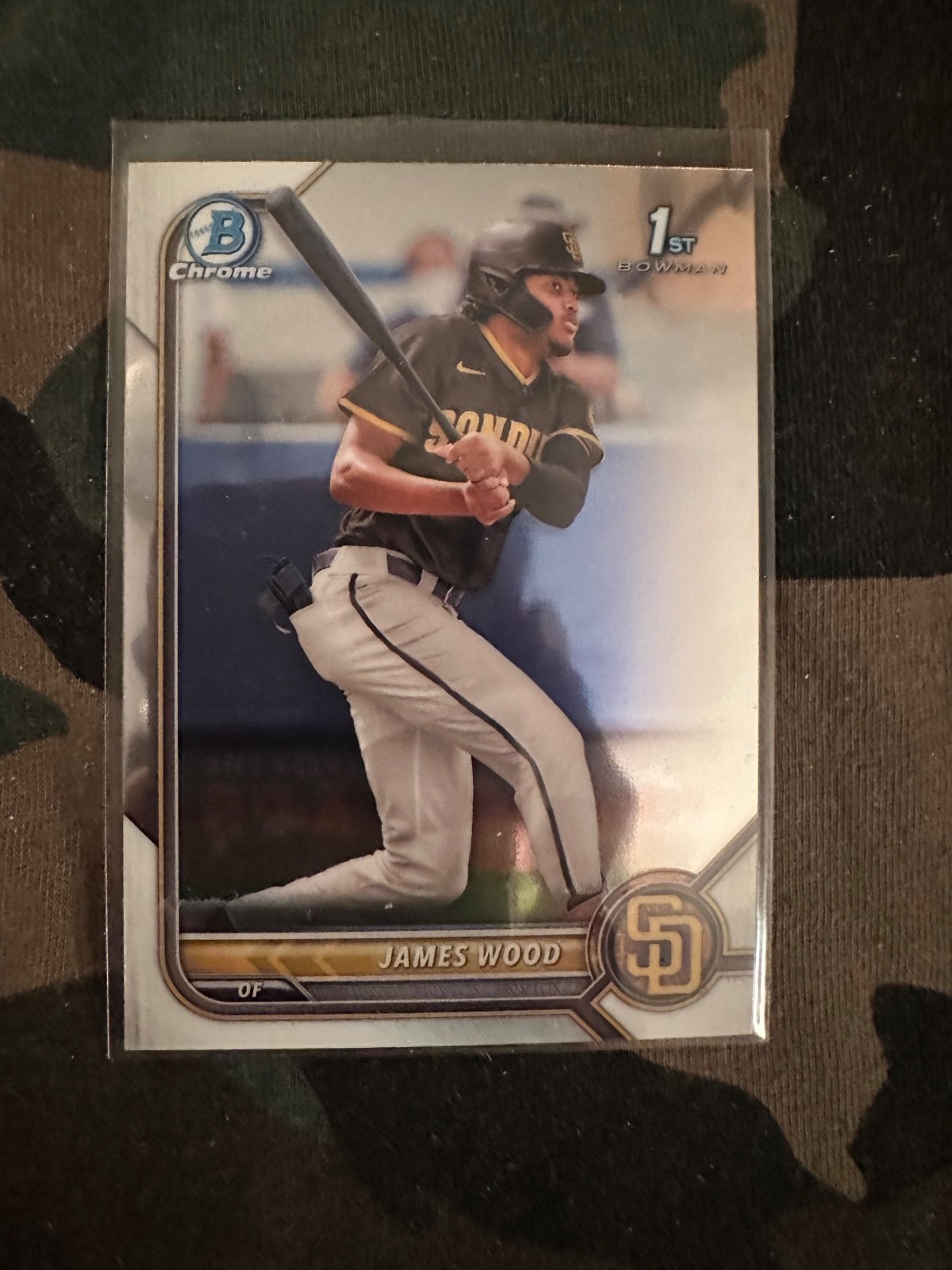 2022 Bowman Chrome James Wood 1st Prospects #BCP-108 San Diego Padres MLB Card