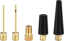 Ball Needles for Air Pump, Needle Inflator Kit Nozzle Adapter, Gold 