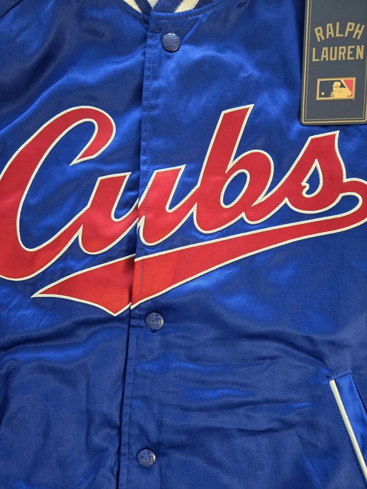 NOVA Jaqueta Polo Ralph Lauren MLB Chicago Cubs SATIN TEAM GRANDE - Imagem 2 de 4