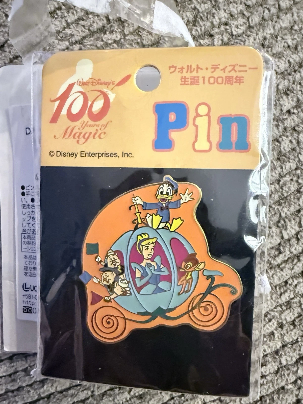 Disney Pin JAPAN CINDERELLA BAMBI 3 LITTLE PIGS AND DONALD 100 YEARS OF MAGIC
