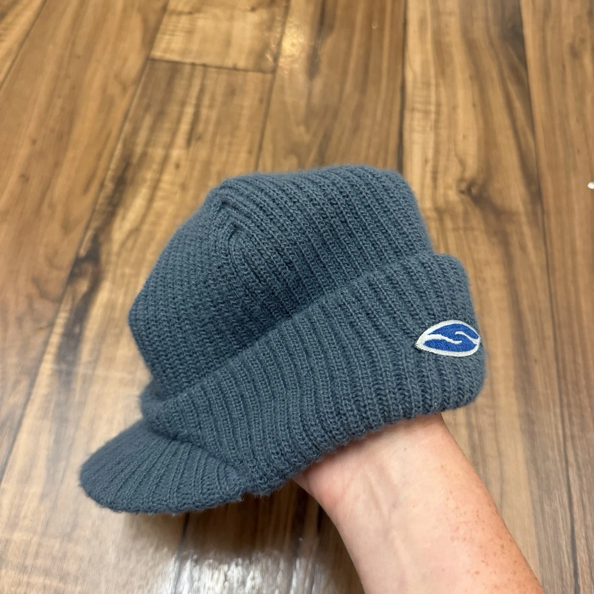 Skater/Everyday Ribbed Knit Beanie Set | Pink, Tan, Blue Pink/Blue Split-Tone Beanie – Sweet Bitz main image 3
