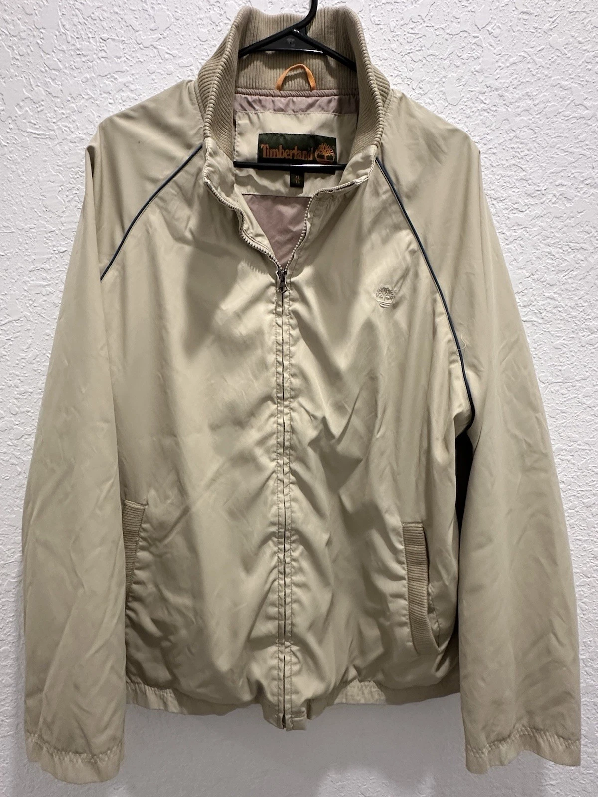 Timberland Jacket Beige Men’s Size XLarge Full Zipper EUC