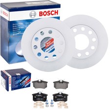 BOSCH BREMSSCHEIBEN 245mm + BELÄGE HINTEN passend für AUDI A4 8E B6 B7 + EXEO 3R