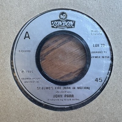 John Parr   St. Elmo's Fire 7'' Single 1985 London Records Pop Rock 45 RPM