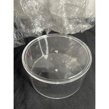 8 Pack Clear Acrylic Round Storage Containers with Lids 5 Inch Small Organizers