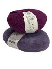 Classic Elite Yarns 2 Balls Scarf of Month Patterns Mohair Wool Giselle Princess