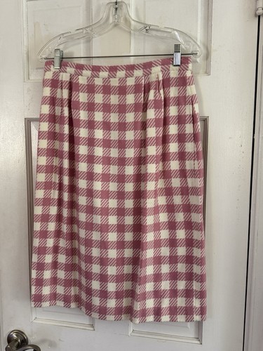 Pink SweatKnit Womens Sz 12 Midi Skirt A-Line Cottage Boho Lined Y2K Vtg - Picture 2 of 11