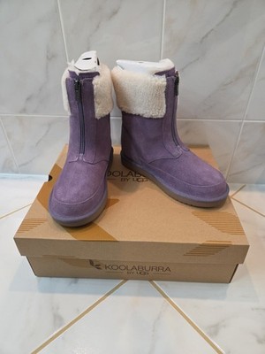 NEW KOOLABURRA BY UGG BIG KIDS GIRLS LYTTA  PURPLE  SUEDE BOOTS 4.0