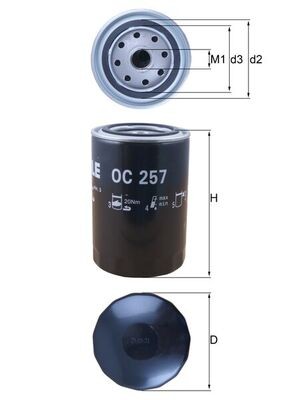 KNECHT OC 257 Oil Filter for AUDI,VW