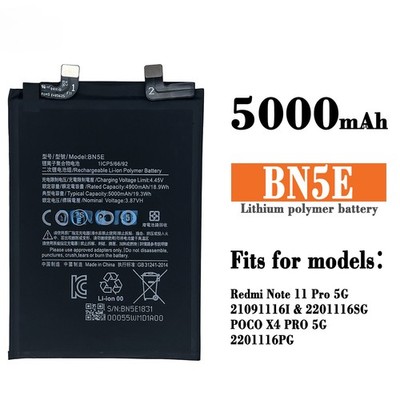 Internal Battery Xiaomi Poco X4 Pro 5G 5000mAh 100% BN5E Replacement