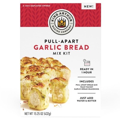 King Arthur Baking Company Pull-Apart Garlic Bread 15.25 Ounce (Pack of 1) 