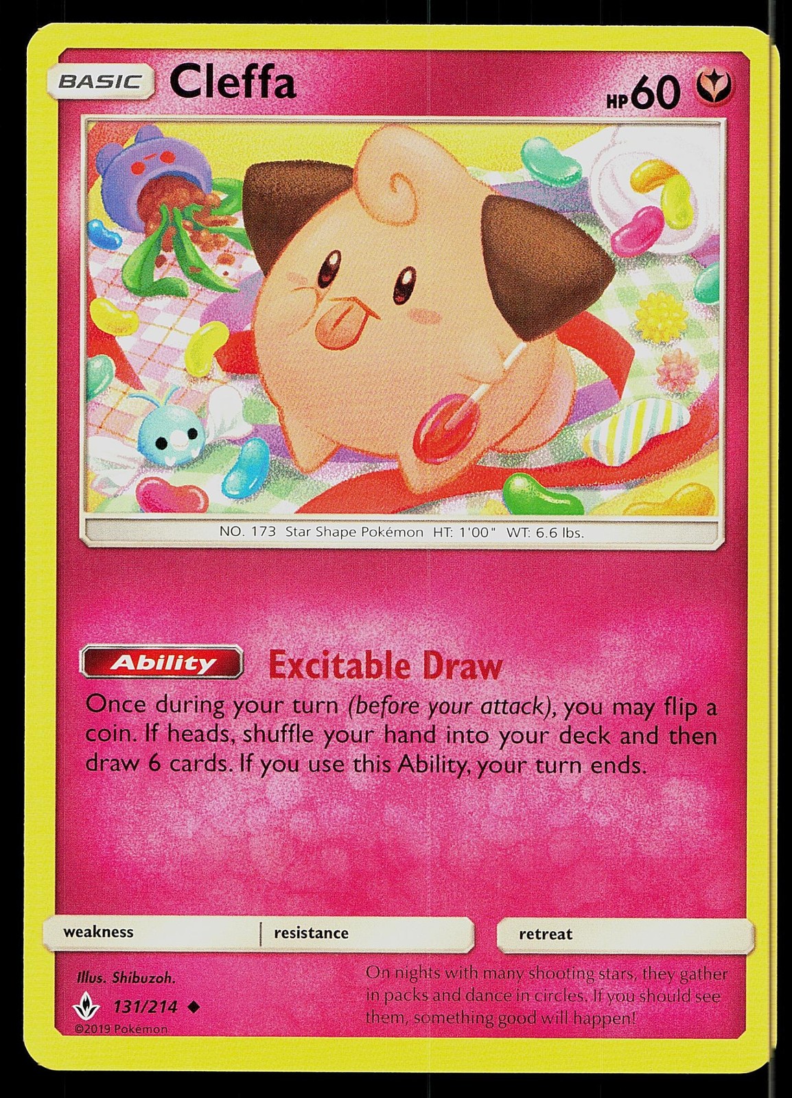 Pokemon Card Unbroken Bonds Cleffa 131/214 Uncommon