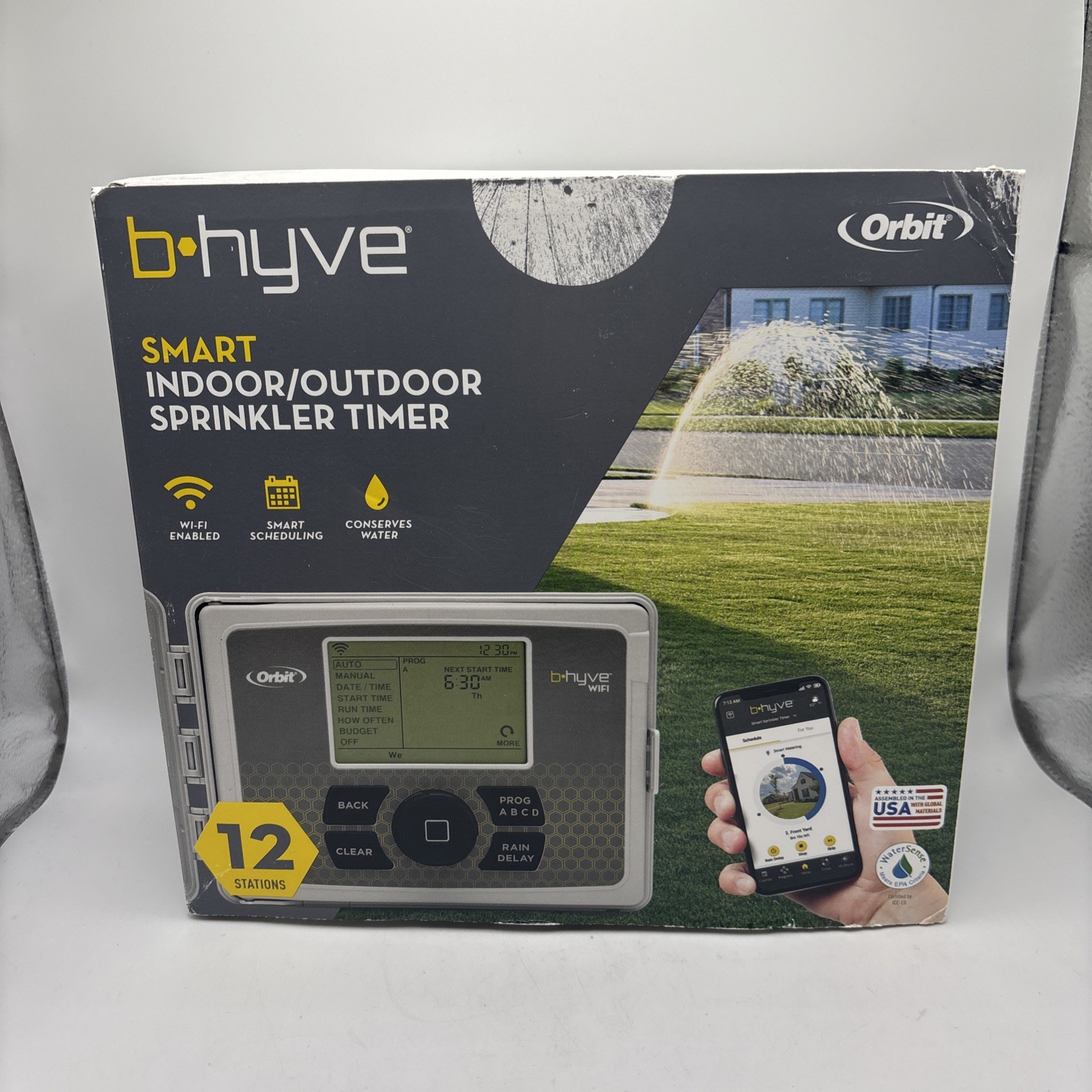 Orbit 57950 B-Hyve Smart 12-Station WiFi Sprinkler Controller – See Description