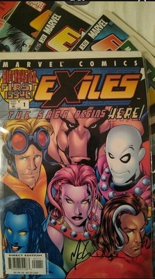 Marvel Comics Exiles Comic Book Lot First Issue Signed by McKenna Blink Morph