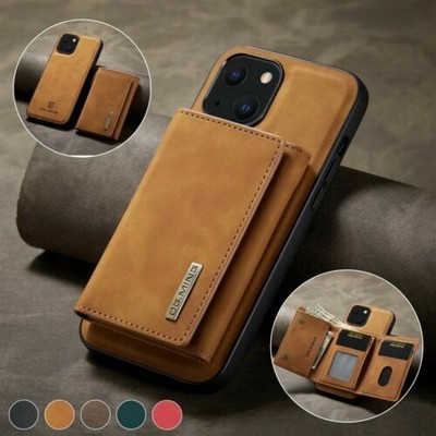 Magnetic Leather Card Phone Case For iPhone 17 16E 15 14 13 12 11 Pro Max 7 8 XR