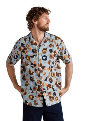 Herren Camicia M/M 5hpwuq05b Hemd, blau, XL