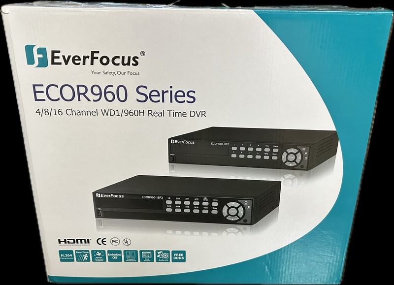 EverFocus ECOR960-16F2 16-Channel DVR 2TB HDMI w/ Remote Adapter