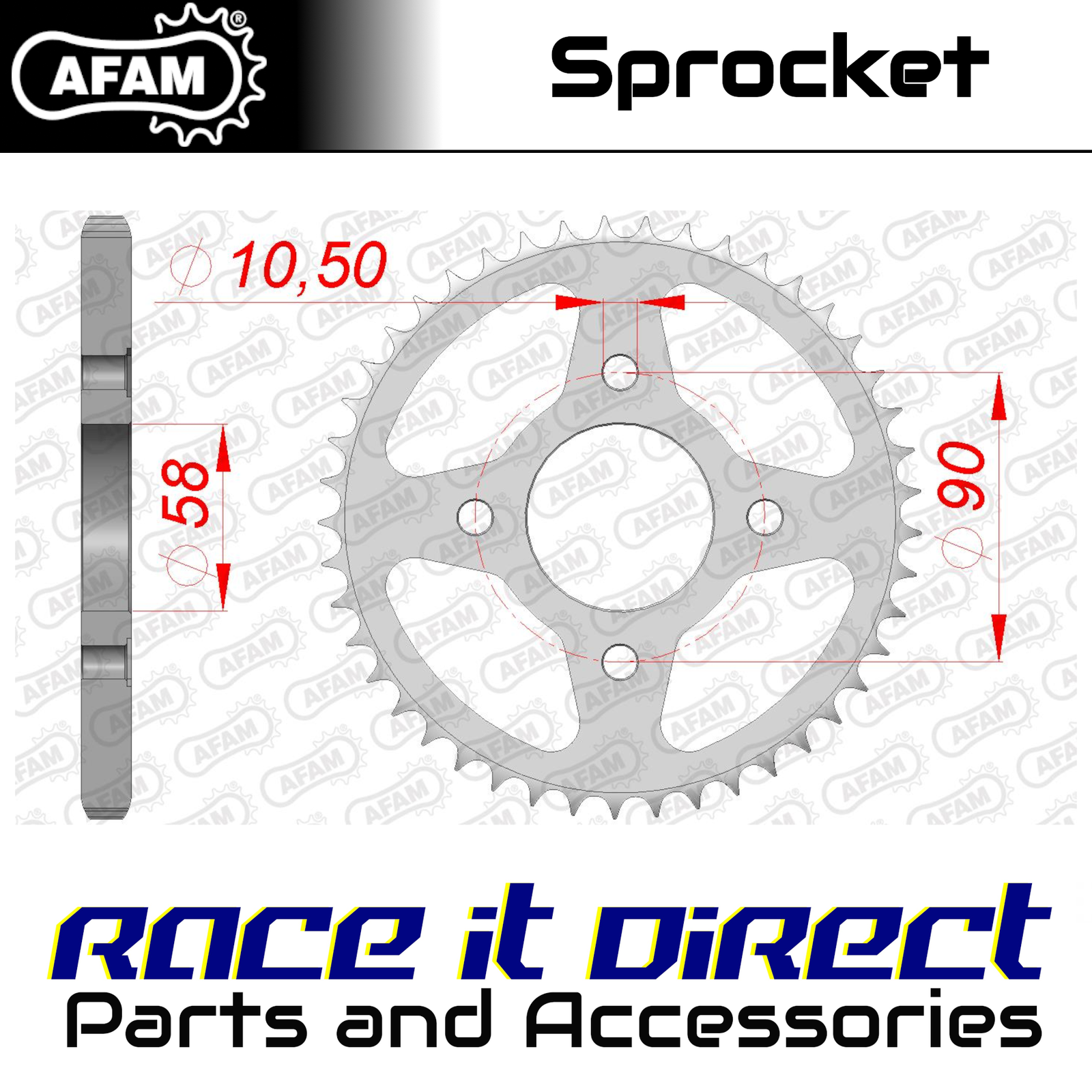 Sprocket for BRIXTON BX 125 Rayburn 2018 43T Rear AFAM