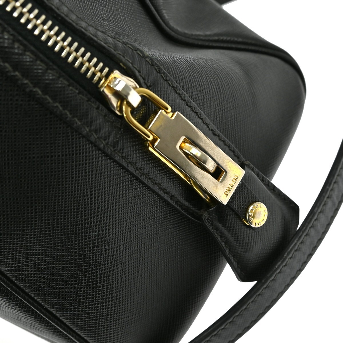 BUYIT PRADA BLACK 2WAY HANDBAG 64 NQ01159 thumbnail 4