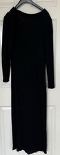 Vintage Charleston Black Maxi Dress Made In England Size 12