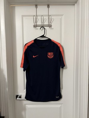 FC Barcelona Shirt Mens Large Blue La Liga Soccer Jersey Nike Beko Dri Fit