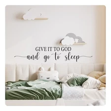 Give it to God Bible Verse Religious Scripture Wall Decal Sticker Quote Decor